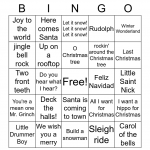 Christmas Song BINGO Card