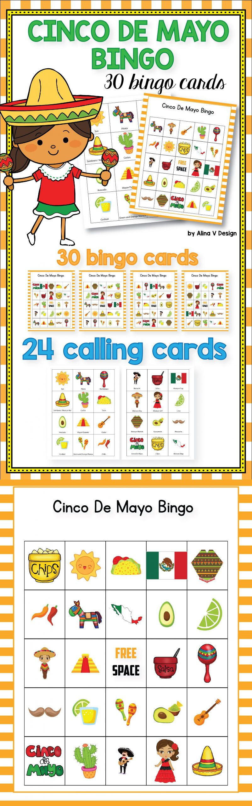 Cinco De Mayo Printable Bingo Cards Printable Bingo Cards