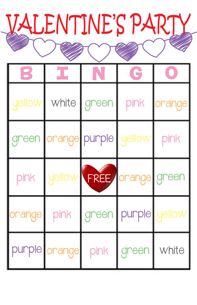 Classroom Valentine s Party Bingo Game FREE Printable