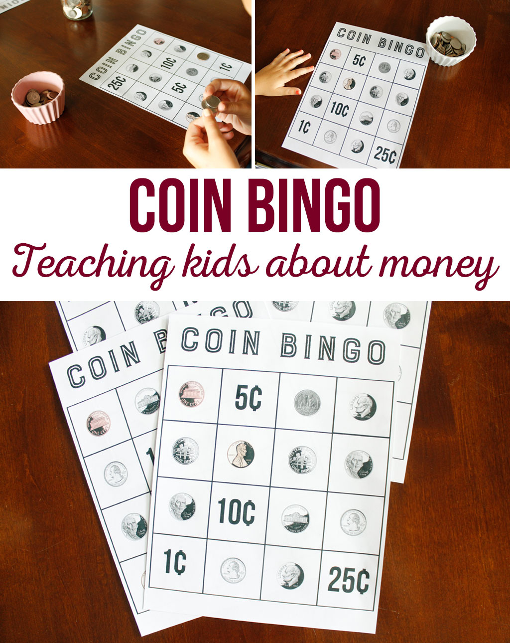 Coin Bingo Free Printable The Crafting Chicks