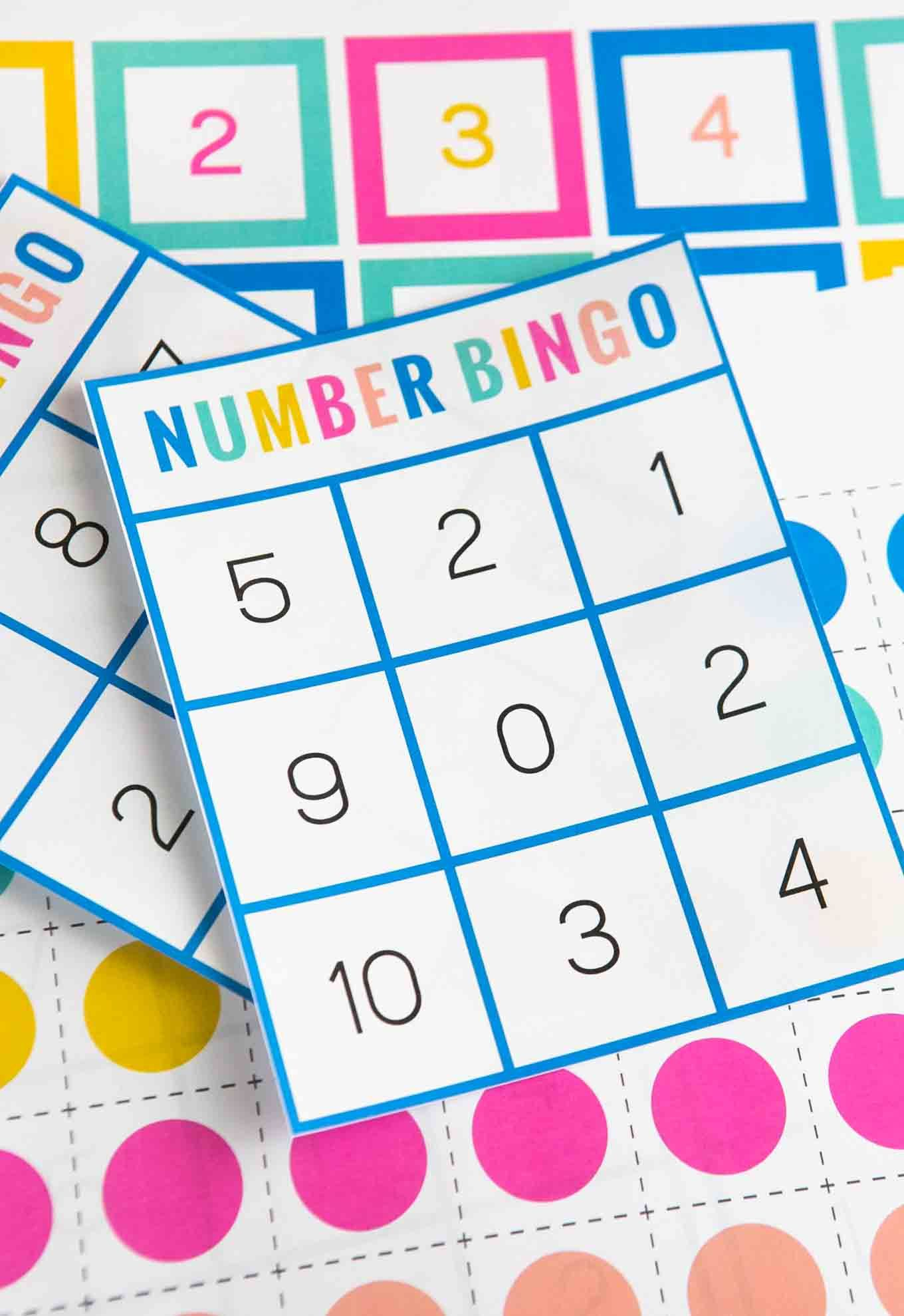 Colorful Number Bingo Card Bingo Cards Printable Free 