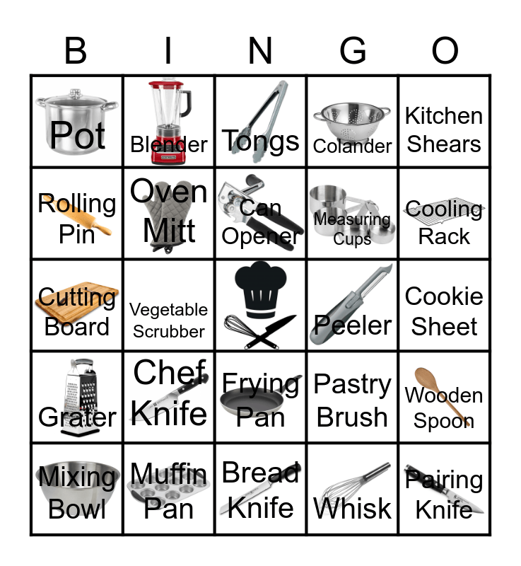 Cooking Tool Bingo Card