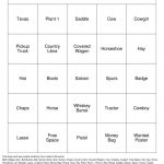 COWBOY Bingo Cards To Download Print And Customize