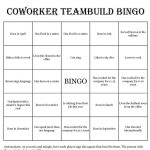 Coworker Teambuild Bingo Cards Mix Mingle Style Bingo