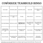 Coworker Teambuild Bingo Cards Mix Mingle Style Bingo