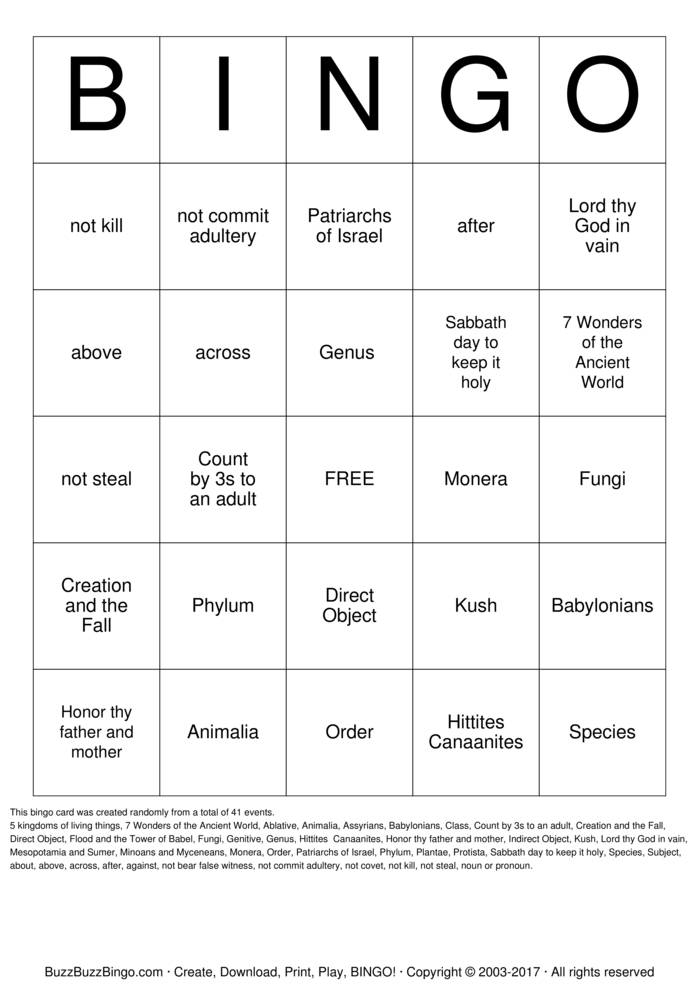 Custom Bingo Cards To Download Print And Customize 