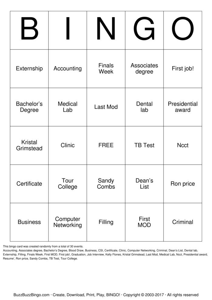 Dental Bingo Cards To Download Print And Customize