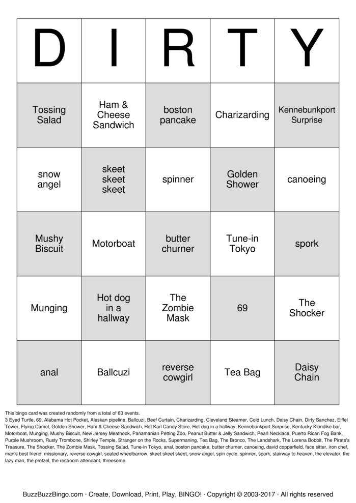 Dirty Bingo Cards To Download Print And Customize