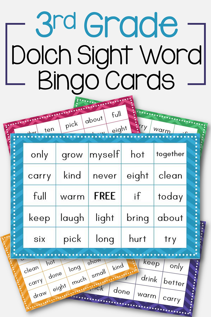Dolch Bingo Cards Printable Printable Bingo Cards Dolch Bingo Cards Printable Printable Bingo Cards
