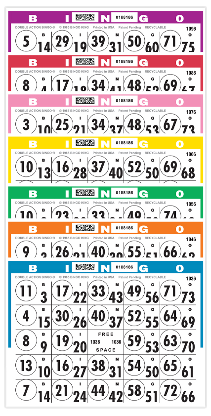 Double Action Bingo Paper Double Action Bingo Paper