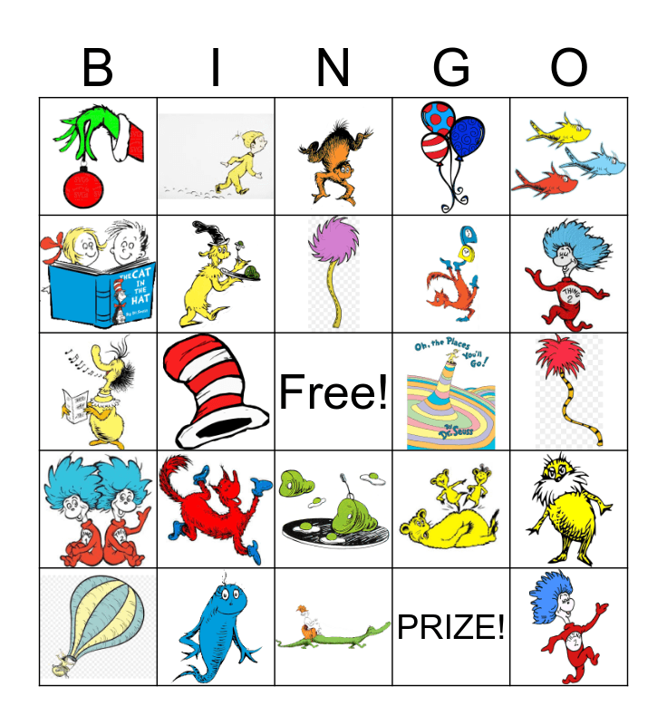 Dr Seuss Bingo Card Dr Seuss Bingo Card