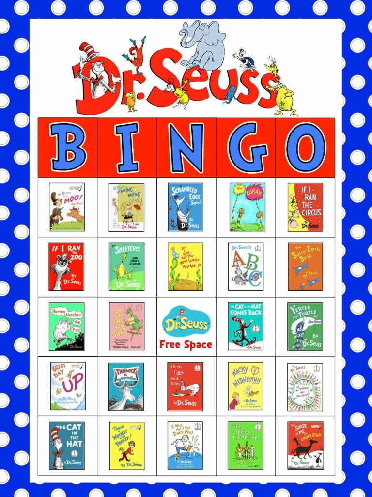 Dr Seuss BINGO With Calling Cards