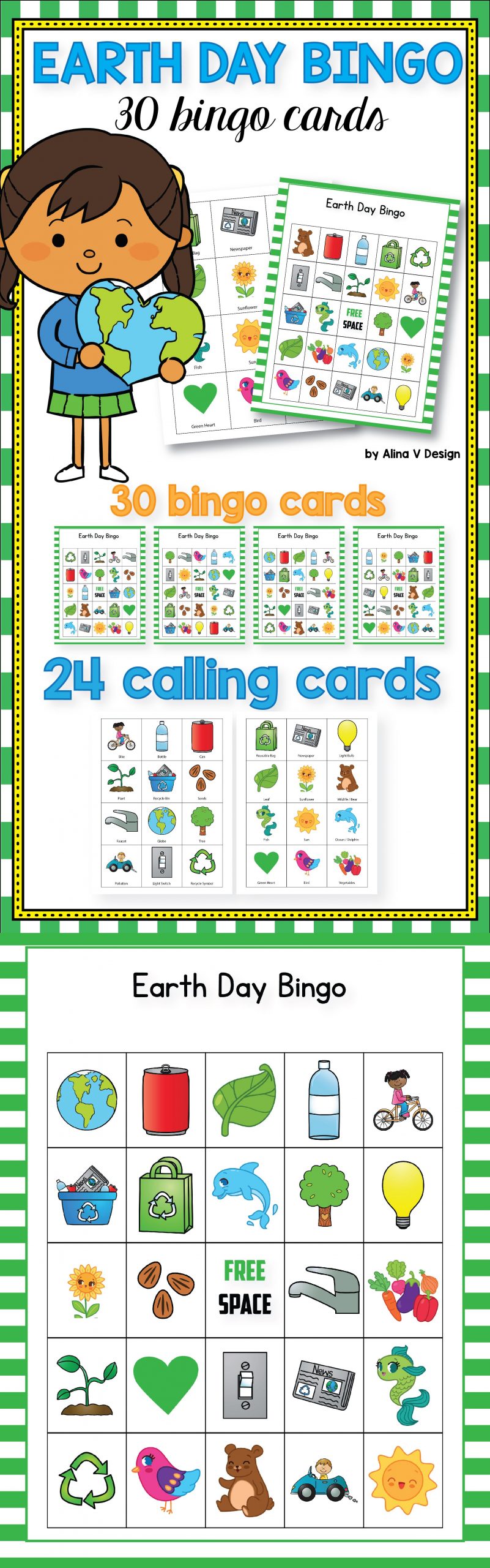 Earth Day Bingo Printable For Kids And Students Is A Fun 