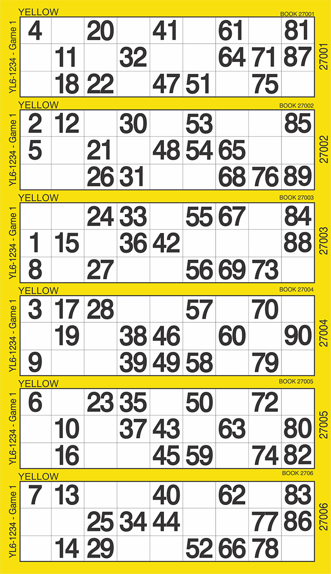 English Style Bingo Tickets Bingo International
