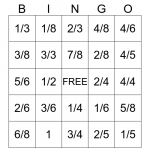 Equivalent Fraction BINGO Card