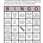 Esl Bingo Free Worksheet Stand Up Bingo All Esl