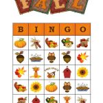 Fall Autumn Bingo 30 Printable Halloween Thanksgiving