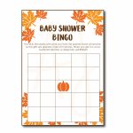 Fall Baby Shower BINGO Game Digital File AJ Design
