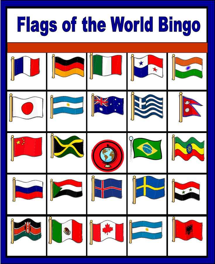 Flags Of The World Bingo World Flags Printable Flags Of 