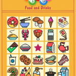 Food Drinks Bingo Game Printable Bingo Cards