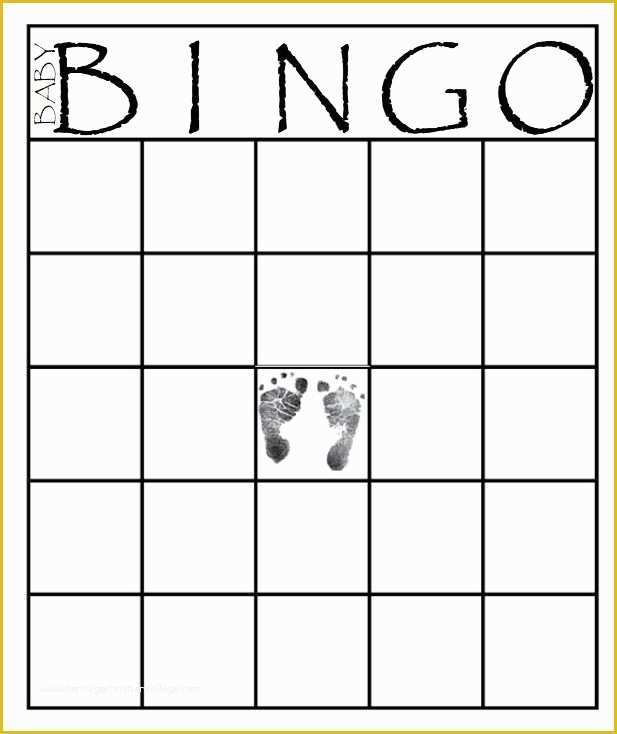 Free Baby Shower Bingo Blank Template Of Baby Bingo Blank