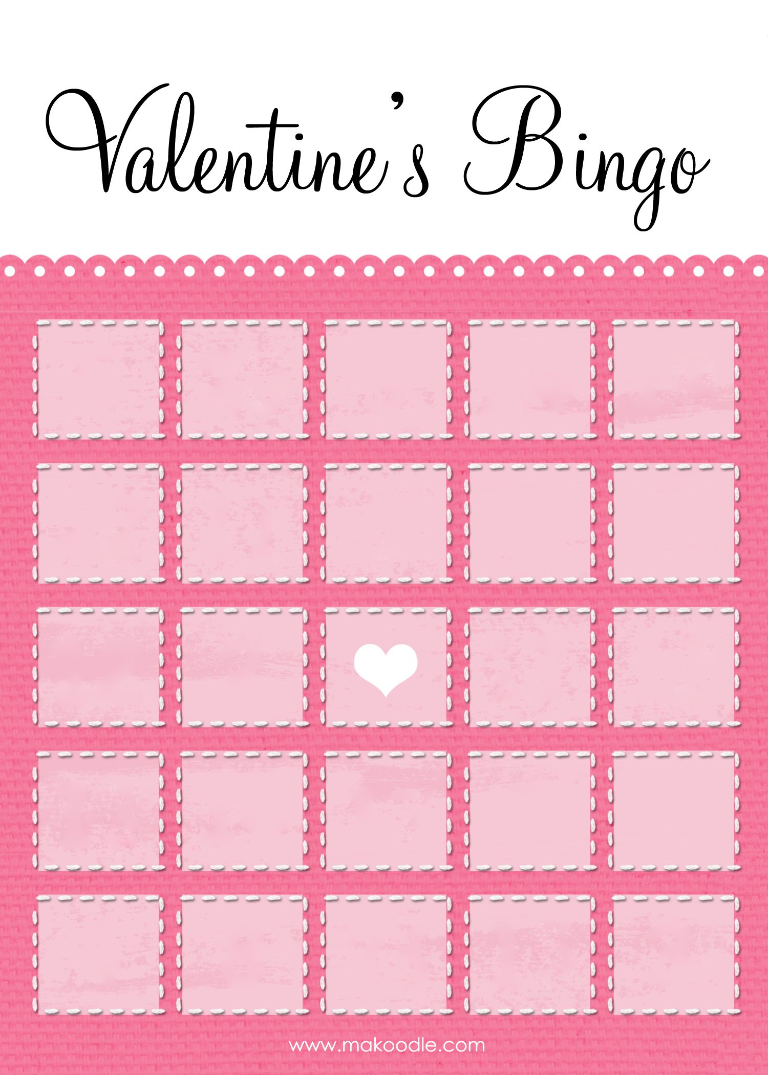 Free Blank Printable Valentine Bingo Cards For Large 
