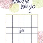 Free Bridal Bingo Template Bridal Shower Bingo