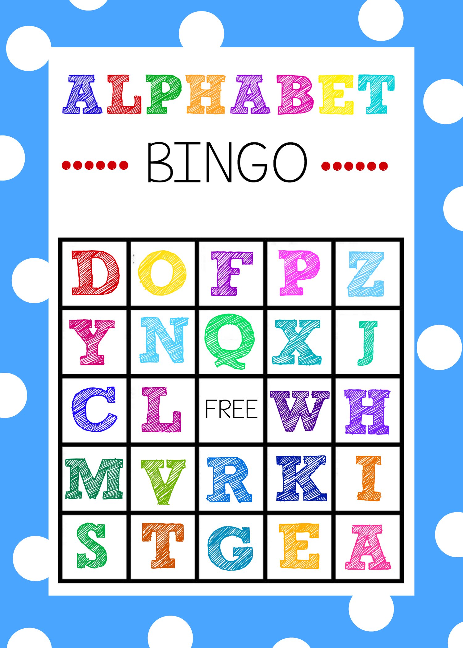 Free Printable Alphabet Bingo Cards Free Printable