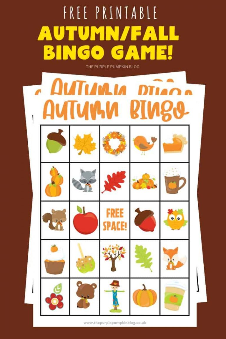 Free Printable Autumn Bingo Cards