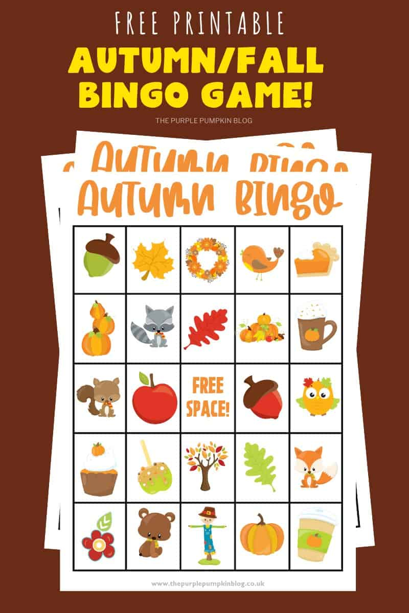 Free Printable Autumn Bingo Cards