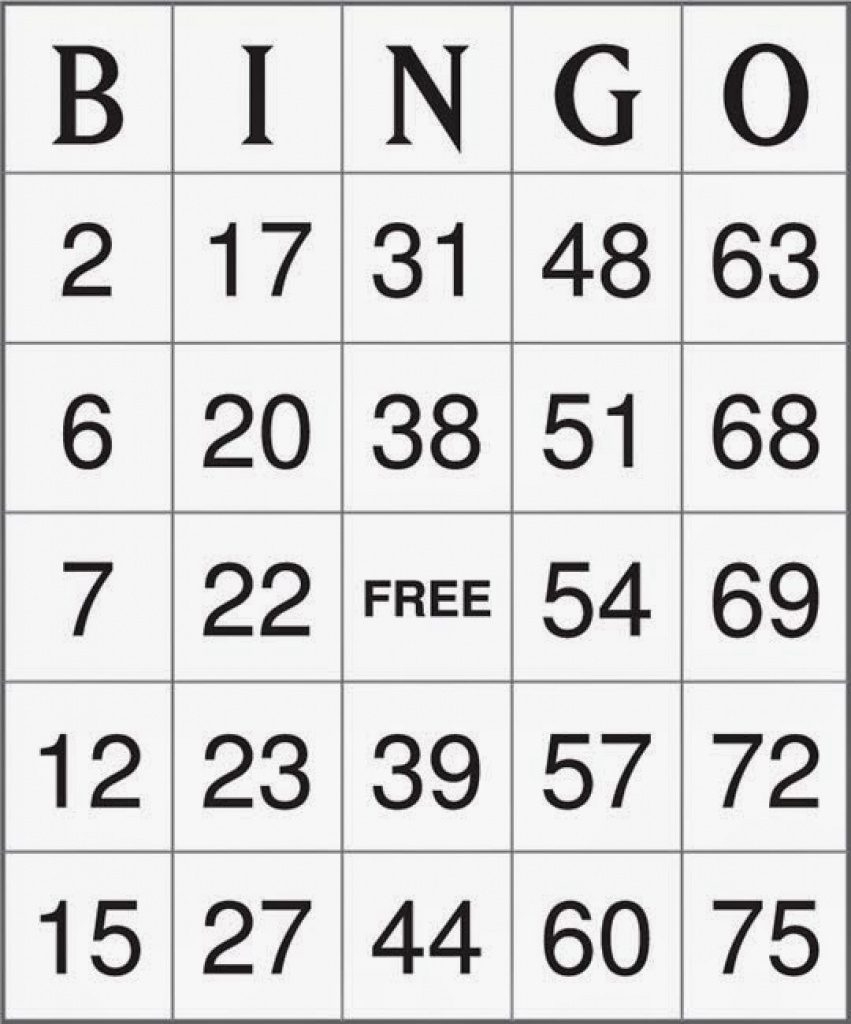 Free Printable Bingo Cards 1 75