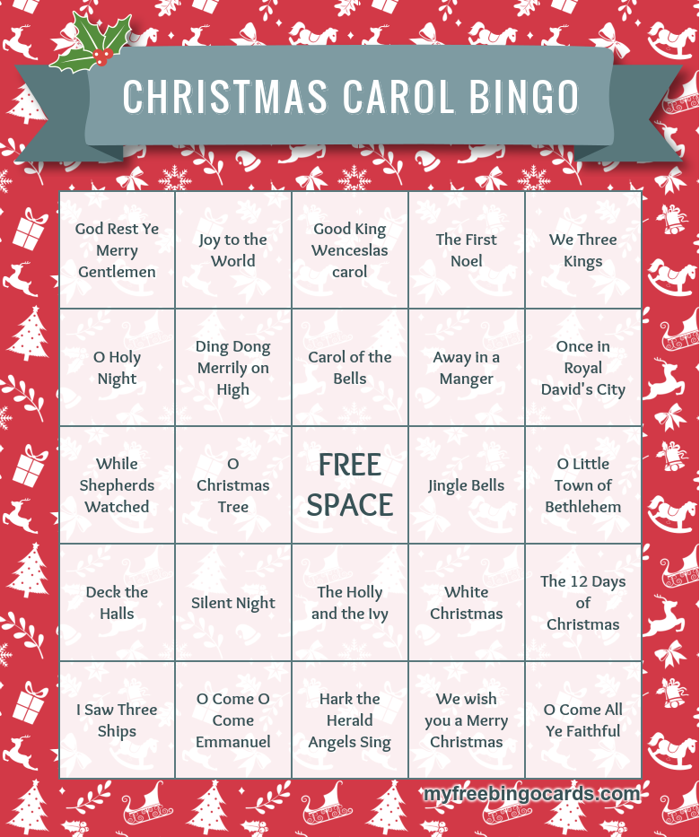 Free Printable Bingo Cards Christmas Bingo Game 