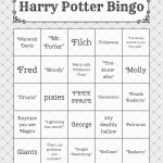 Free Printable Bingo Cards Harry Potter Printables