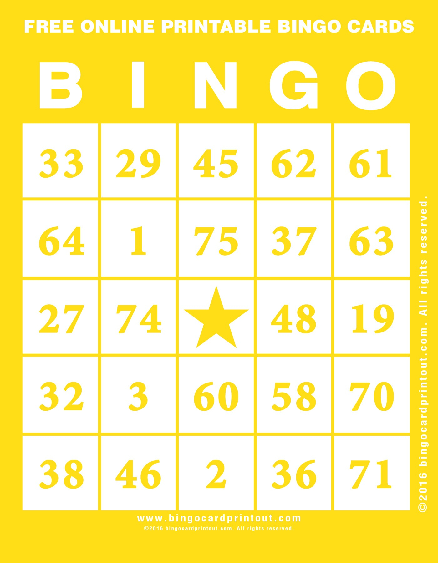 Free Printable Bingo Cards Random Numbers Free Printable