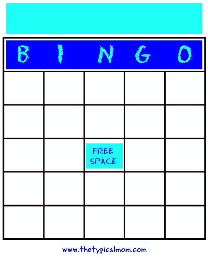 Free Printable Blank Bingo Cards Bingo Card Template 