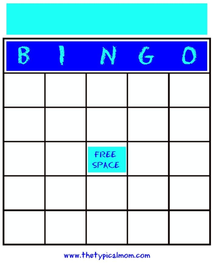 Free Printable Blank Bingo Cards The Typical Mom Free Printable Blank Bingo Cards The Typical Mom