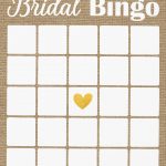 Free Printable Blank Bridal Shower Bingo Cards 4 Per Page