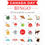 Free Printable Canada Day Bingo Fun Activity For Kids In
