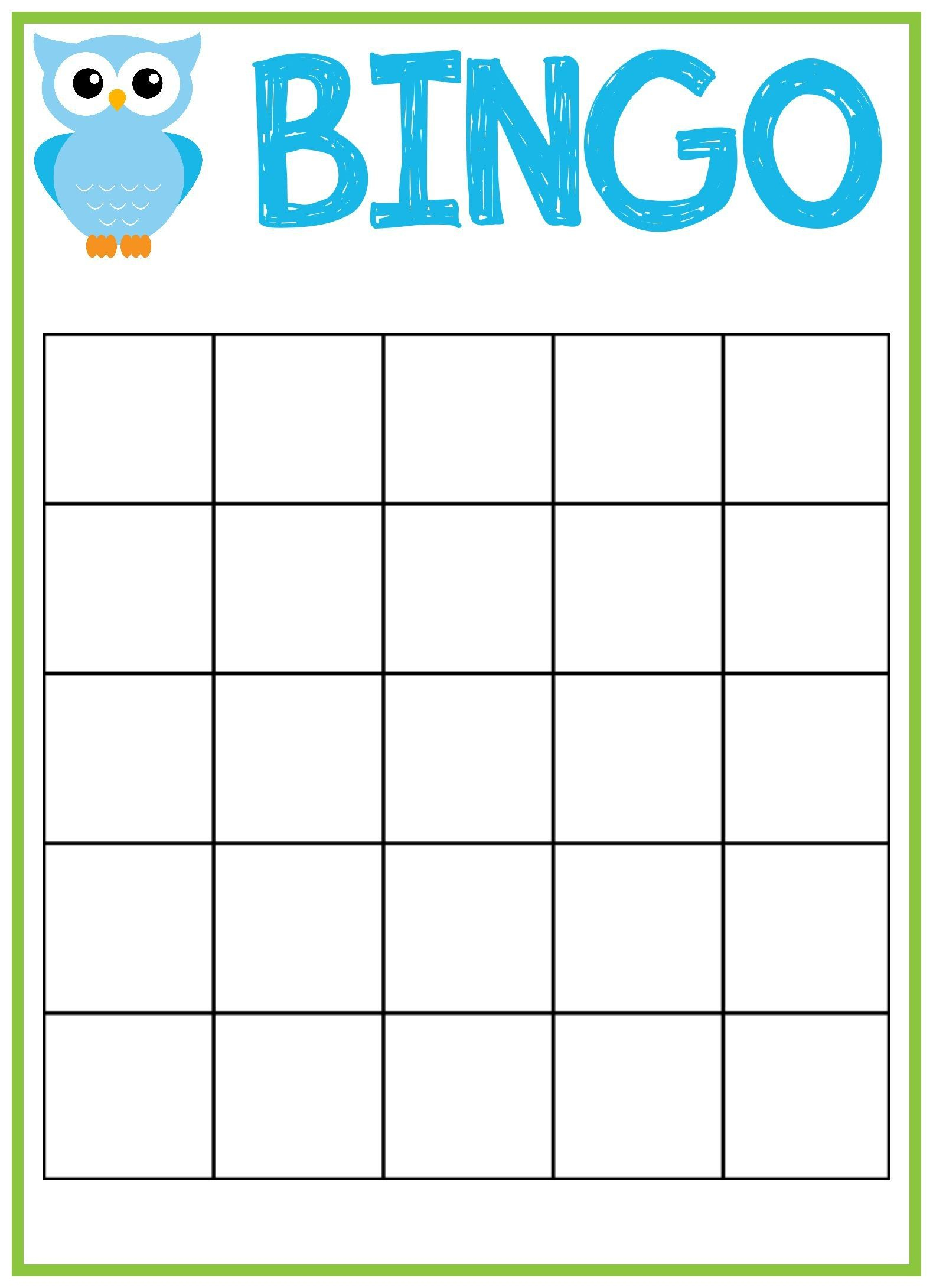 Free Printable Cards Word Blank Bingo Awesome Card 