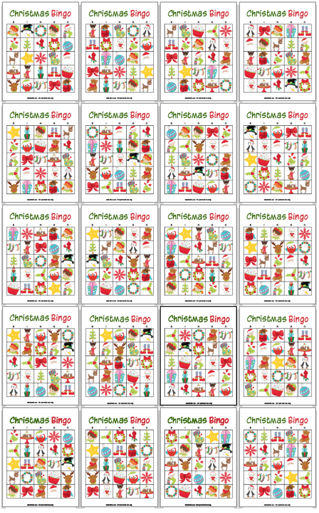 Free Printable Christmas Bingo The Artisan Life