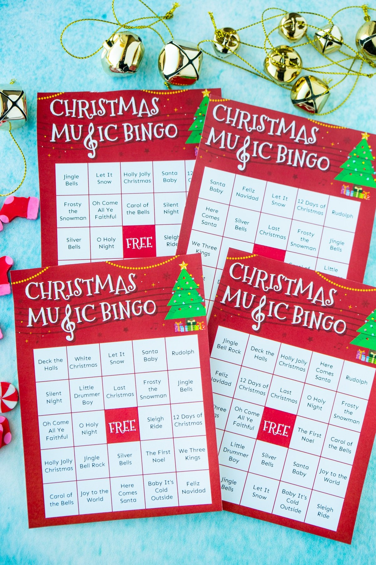 Free Printable Christmas Music Bingo Cards Play Party Plan