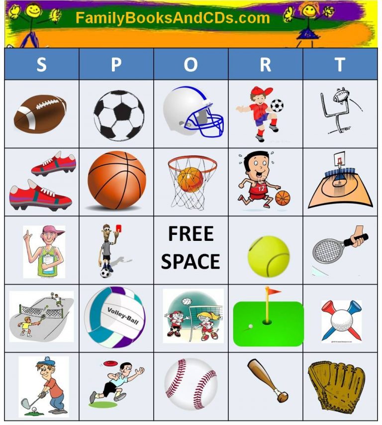 Free Printable For Sport Bingo Click Here To Print Pdf