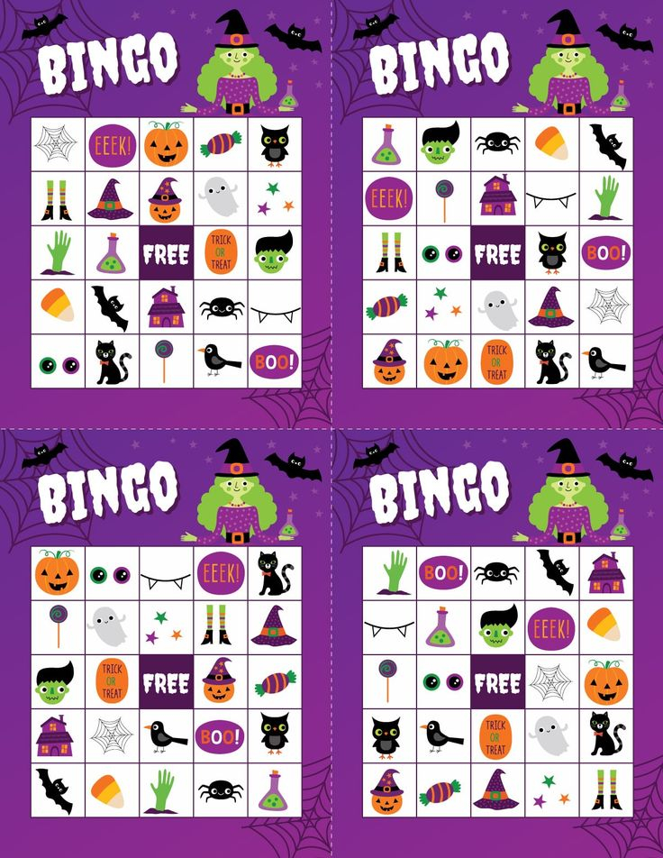 Free Printable Halloween Bingo Cards Halloween Bingo 