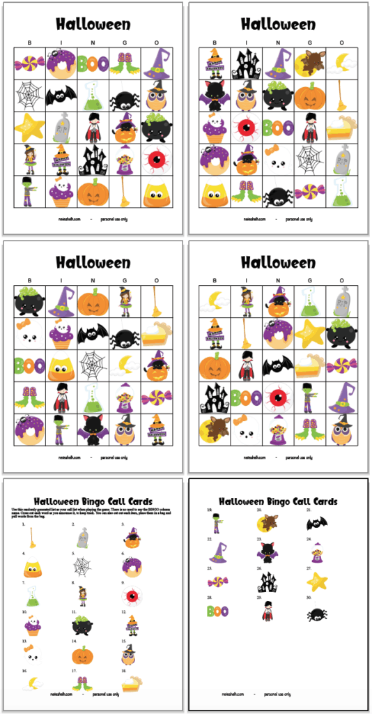 Free Printable Hallowen Bingo Cards The Artisan Life