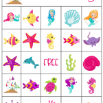 Free Printable Mermaid Bingo Fun Easy Mermaid Party