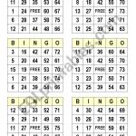 Free Printable Number Bingo Cards 1 100 Printable Bingo