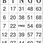 Free Printable Number Bingo Cards Bingo Card Template