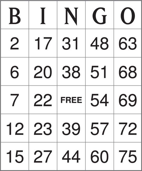 Free Printable Number Bingo Cards Bingo Card Template 