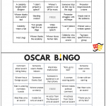 Free Printable Oscar Party Bingo Cards With Game And Prize