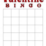 Free Printable Valentine Bingo Cards Blank Valentine